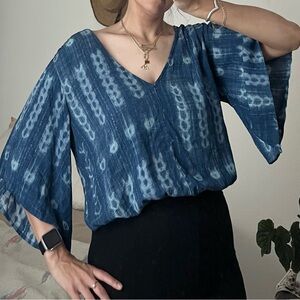 BOHO TIE DYE flowy blouse